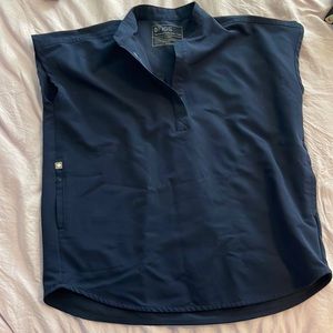 Figs Rafaela Oversized Scrub Top Navy XXS